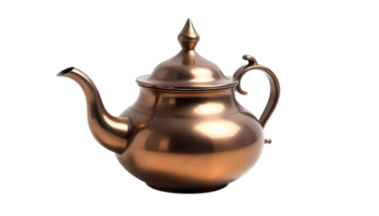 A dallah teapot against a transparent background, symbolizing elegance and tradition during Ramadan celebrations