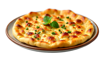 A small Afghani Bolani on a plate, ideal for sharing at Iftar during the holy month of Ramadan