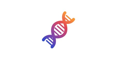Colorful DNA Helix Illustration on White Background for Science.