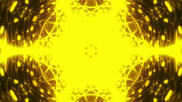 Sci-Fi Golden Kaleido Core &ndash; Abstract Metallic Energy Loop (HD Seamless Background)