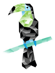 Naklejka premium Abstract illustration of a toucan.