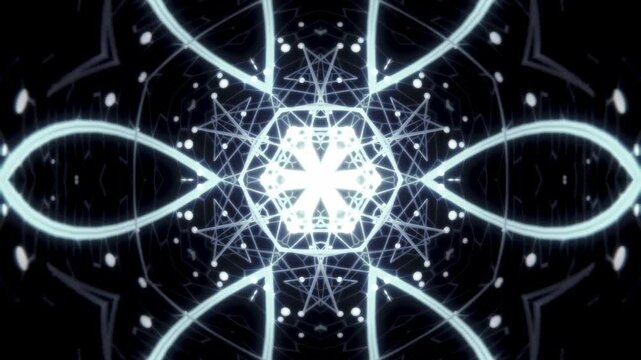 Sci-Fi Silver Kaleido Core &ndash; Slow Metallic Abstract Energy Loop (4K Seamless)