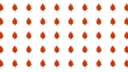 Suitable for autumn design projects, nature themes, fall decorations, and seasonal promotions. Rows of small brown or red oak leaves arranged beautifully.