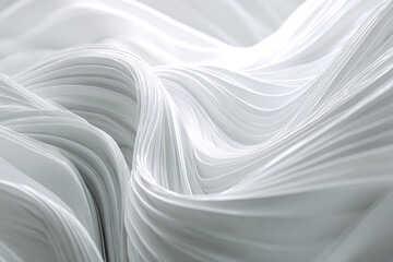 Obraz premium an abstract close up of flowing white fabric with smooth curves and gentle folds creating a sense of movement and depth,