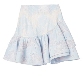blue skirt isolated on white