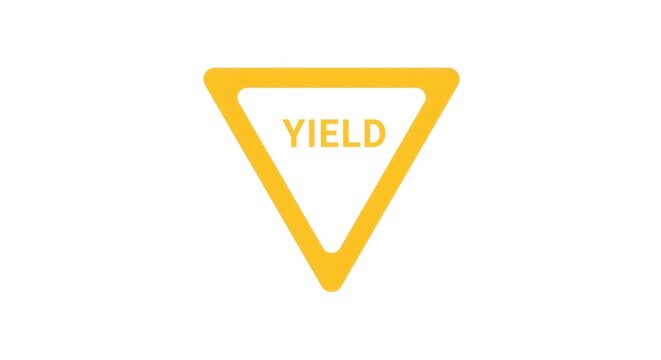 Yellow Yield Sign - A Crucial Road Safety Symbol.