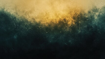 A wide panoramic background of a magical night sky filled with golden light and particles, resembling a grand firework display or a celestial event. Ideal for festive, fantasy, and celebration themes.