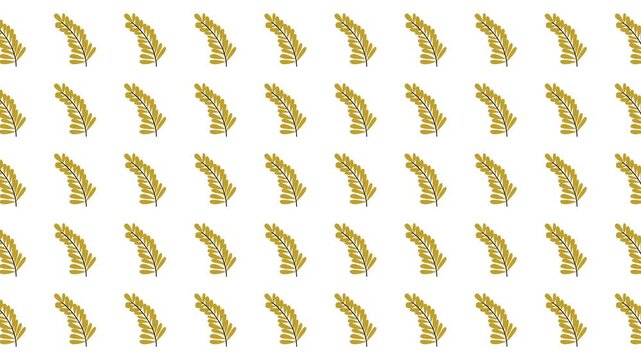 Repeating pattern of ornate golden hand gestures on white background, ideal for luxury branding, fashion design, or decorative purposes.