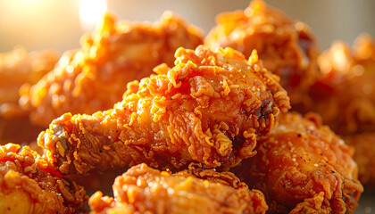 Crispy golden fried chicken wings with a crunchy seasoned coating, perfect for a delicious meal