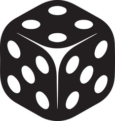 Fototapeta premium Isometric dice cube icon design template on transparent backdrop element