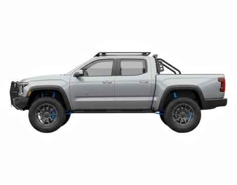 Silver Off-Road Pickup Truck – Side Profile