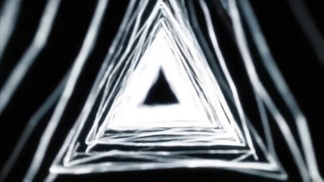 Abstract triangle light art