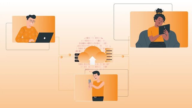 Remote Team Collaboration Through Online Workspace Animation