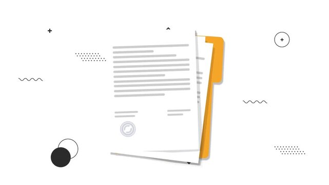 Document Signing and Official Paperwork Approval Animation