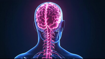 Visualizing Human Brain and Nervous System in Digital Illustration - Powered by Adobe