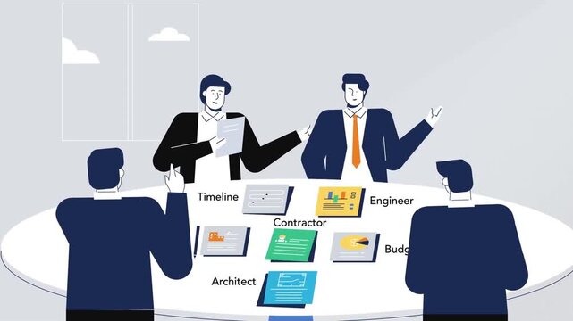 Job Roles and Career Options &ndash; Professional Team Illustration