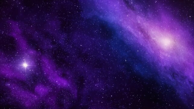 Blue and purple galaxy background, ideal for space themes, cosmic visuals, and AI-generated art.
