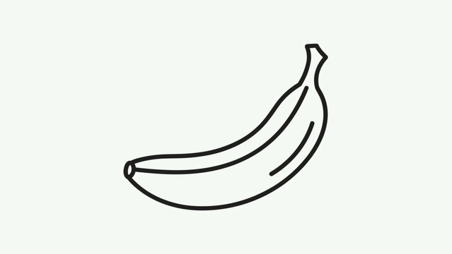 Banana Line Art for Healthy Eating and Tropical Vibes Perfect for Food Blogs and Nutrition Guides Easy to Edit and Scale for Your Creative Projects, Generative AI.