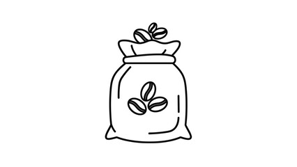 Fresh coffee beans in a burlap sack ready for brewing a cup of joe embodying the simple pleasures of life and the aroma of a morning ritual, Generative AI.