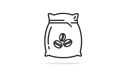 Freshly roasted coffee beans in a burlap sack ready for brewing a flavorful cup of morning bliss perfect for coffee shops or breakfast menus, Generative AI.