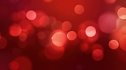 Elegant Red Bokeh Lights Festive Background with Soft Focus and Warm Hues