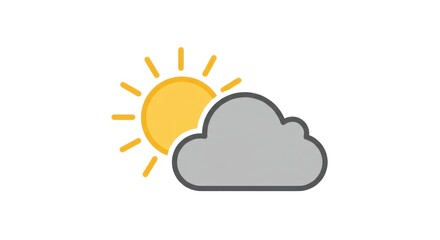 Weather icon depicting partly cloudy conditions with sun and cloud.
