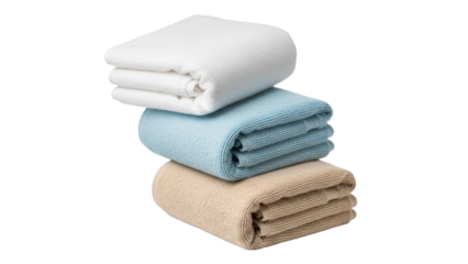 Stacked textile elegance showcasing simplicity and comfort for refined living with subtle variations in color and texture on a pristine background