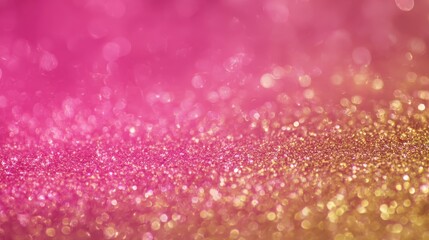 Gold and pink glitter background, ideal for festive themes, feminine designs, and AI-generated art.