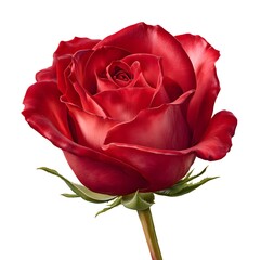Stunning Close-Up of a Vibrant Red Rose in Full Bloom