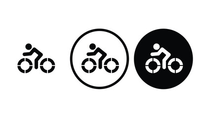 icon bicycle black outline logo for web site design
and mobile dark mode apps
Vector illustration on a white background