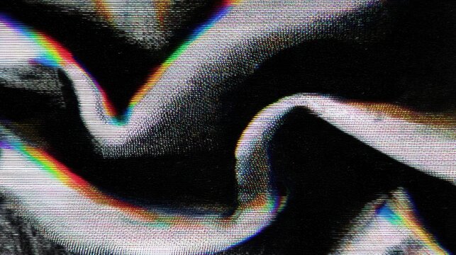 Chromatic grain background with holographic waves, ideal for futuristic themes and digital designs.