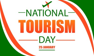 Celebrate National Tourism Day on January 25th with vibrant designs for travel promotions and destination marketing campaigns to inspire wanderlust