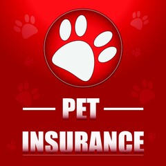 Get affordable pet insurance quotes now for your furry friends, ensuring their health and well-being with a red background paw icon