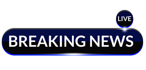 Fototapeta premium Live Breaking News Banner, Urgent Breaking News Live Update Lower Third Template