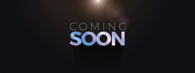 Elegant Coming Soon Background Vector with Soft Dark Lighting and Smooth Wave Shapes