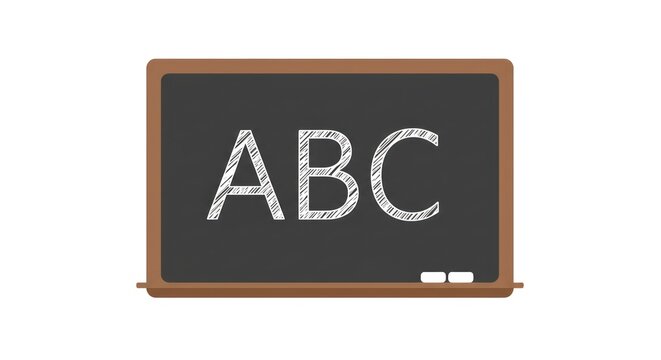 Chalkboard with ABC letters for education and learning concept.