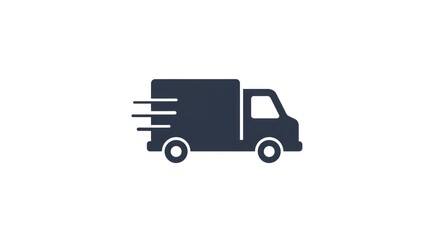 Fast Delivery Truck Icon for Logistics and Transportation Services.