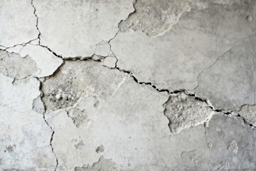 Obraz premium Cracked Concrete Surface, Damaged Pavement, Rough Texture, Weathered Ground, Urban Decay, Worn Asphalt
