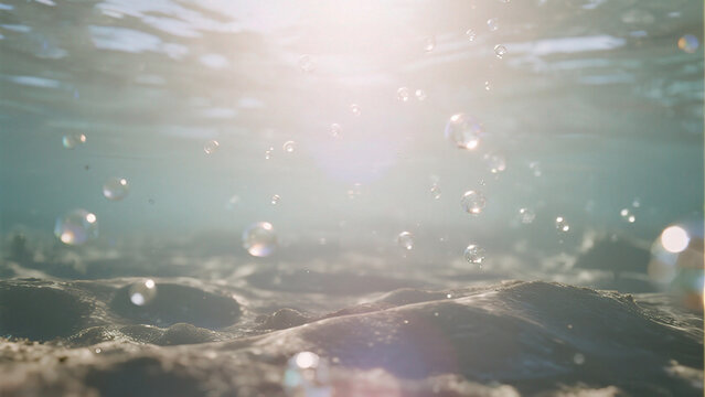 Underwater bubbles and sunlight - Powered by Adobe