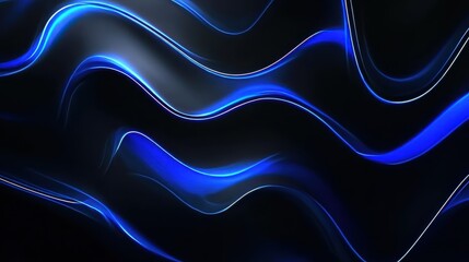 Elegant wavy pattern background in blue, suitable for prints, advertisements, and modern applications.