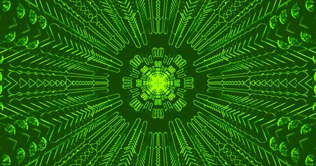 Tunnel video vj loop creates an immersive green background for live wallpaper and motion effects in a seamless visual experience