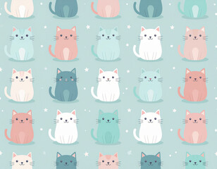ミニマルキャット柄デザイン &mdash; Web・グッズ向け万能パターン