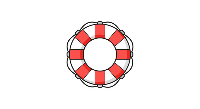 life buoy illustration a red and white life saver for water safety promotions perfect for coastal rescue services  boating safety campaigns.