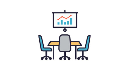 Fototapeta premium Business presentation with data charts at meeting illustrating strategic planning in a conference room for corporate finance and market analysis.