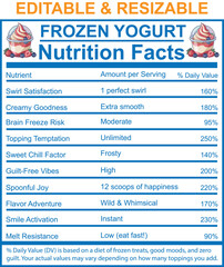 Obraz premium Frozen yogurt nutrition facts