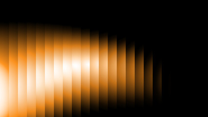 Abstract Orange Glass Gradient, Futuristic Ribbed Background, Vector Illustration