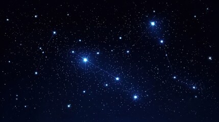 Fototapeta premium Starry background with linear star formation, designed for wallpapers, advertisements, and creative applications.