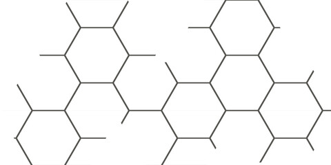 Seamless vector pattern with 3D hexagonal structure, geometric honeycomb tile texture design, and abstract technology background illustration