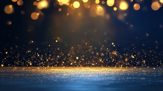 Glamour background template with golden elements, designed for anniversaries, winner announcements, and creative applications.