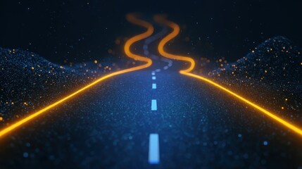 Motivational background with road elements, designed for prints, promotions, and professional applications.